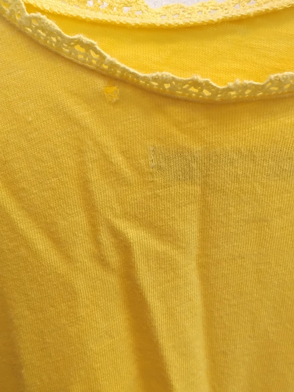 American Eagle Sunshine Summery, Beachy Yellow Lace-Trim Dress - Picture 5 of 5